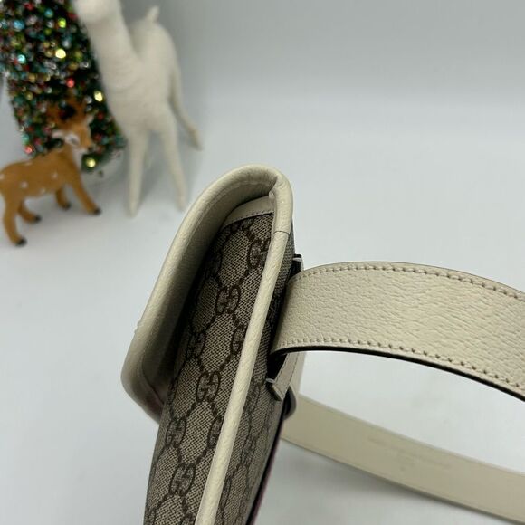 Women’s Gucci brown/white GG canvas web Ophedia Belt bag 80cm/32” adjustable - Picture 7 of 13
